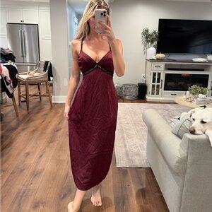 Boohoo Satin Maxi Dress NWT Size 12